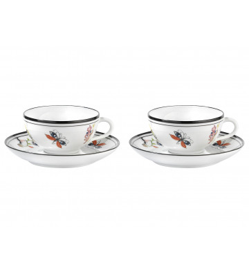 Set 2 cups tea Arcadia with saucer - Richard Ginori - Nardini Forniture