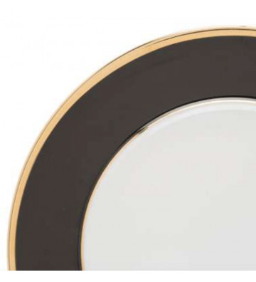 Ginger black dinner plate with gold profile Ø27cm