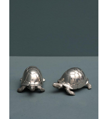 Set Sale and Pepper Silver Turtle 7.5 x 4.5 cm - Chehoma - Nardini Forniture