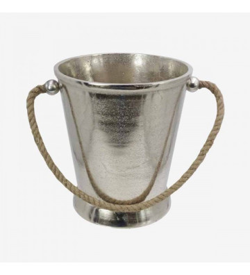 Ice bucket in silver rope handle - Nardini Forniture