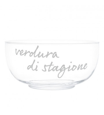 Glass salad bowl "Stage vegetables" Ø28,5xH14cm - Nardini Forniture