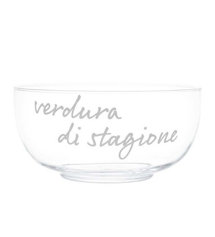 Insalatiera in vetro Verdura di Stagione Ø28,5xH14cm - Nardini Forniture