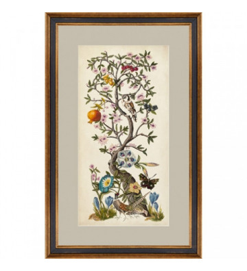 Picture Chinoiserie Nature with wooden frame 55xH100cm - Nardini Forniture