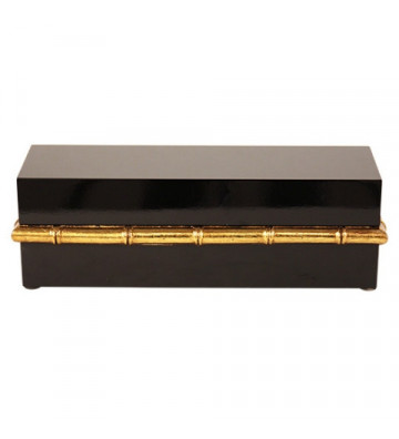 Box Black and gold lacquered box H10x30cm