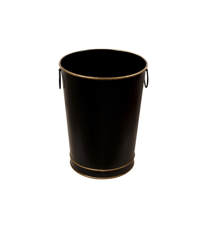 Black and gold iron basket H62x49cm - Nardini Forniture