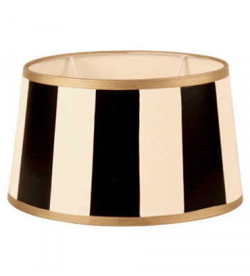 White and black striped lampshade H14cm - Nardini Forniture