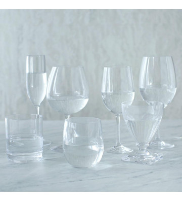 White wine glass in transparent acrylic - Caspari - Nardini Forniture