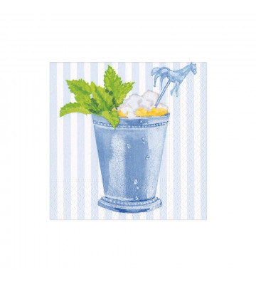 Julep blue paper cocktail napkins - 20pz - Caspari - Nardini Forniture