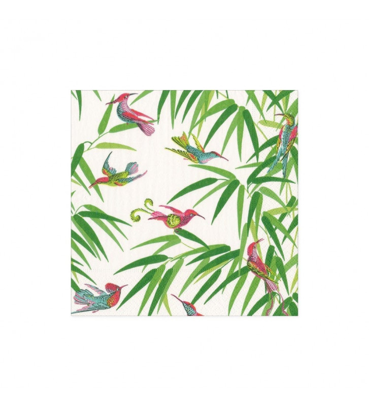 Paper napkins Birds in Paradise - 20pz / 2 sizes - Caspari - Nardini Forniture