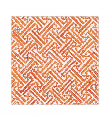 Tovaglioli in carta Labirinto arancione - 20pz / 2 dimensioni - Caspari - Nardini Forniture