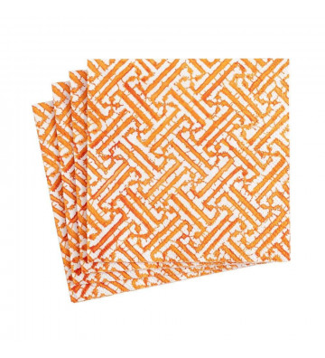 Tovaglioli in carta Labirinto arancione - 20pz / 2 dimensioni - Caspari - Nardini Forniture