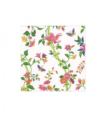 Spring Flowers Towel - 20pz / 2 Size - Caspari - Nardini Forniture