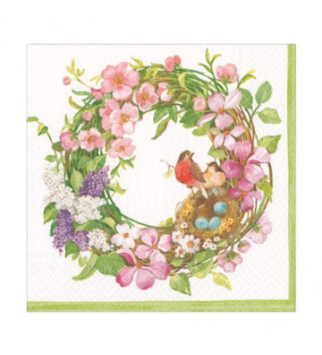 Spring Wreath Paper Napkins - 20pcs