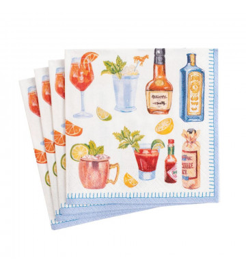 Happy Hour cocktail paper napkins - 20pz - Caspari - Nardini Forniture