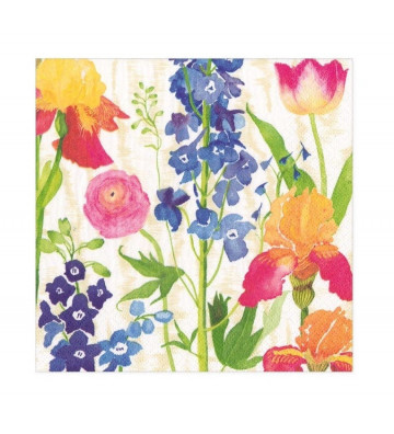 Towels in paper Flowers Watercolor - 20pz - Caspari - Nardini Forniture