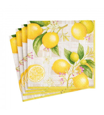 Paper napkins with lemons - 20pz - Caspari - Nardini Forniture