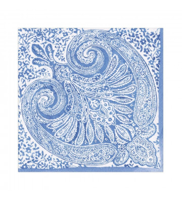 Paisley Blue Paper Napkins - 20pcs