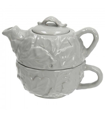 Teapot with built-in cup "tea for one" grey - Tognana - NardinI Supplies