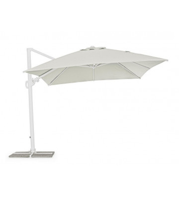 White umbrella with side arm 3x4mt