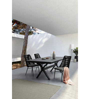 Dining table for outdoor extendable dark grey 200-300x110cm - Nardini Forniture