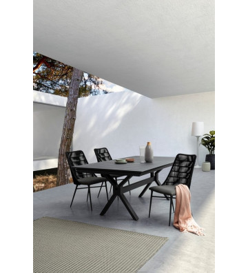 Tavolo da pranzo per esterno allungabile grigio scuro 200-300x110cm - Nardini Forniture
