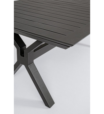 Dining table for outdoor extendable dark grey 200-300x110cm - Nardini Forniture