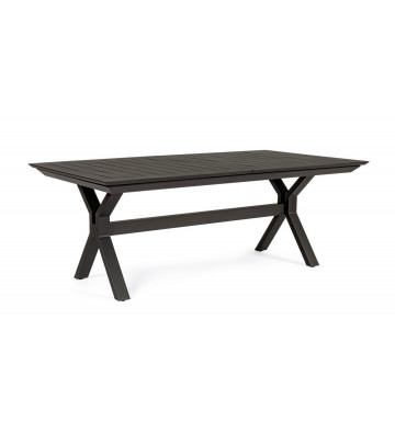 Dining table for outdoor extendable dark grey 200-300x110cm - Nardini Forniture