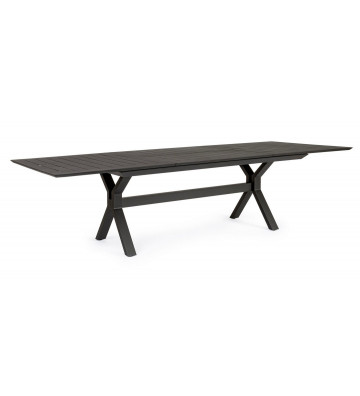 Dining table for outdoor extendable dark grey 200-300x110cm - Nardini Forniture