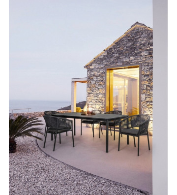 Anthracite rope outdoor chair - Nardini Forniture