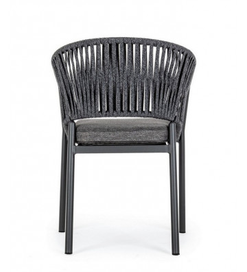 Anthracite rope outdoor chair - Nardini Forniture