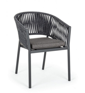 Anthracite rope outdoor chair - Nardini Forniture