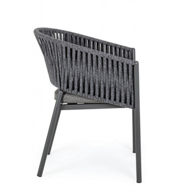 Anthracite rope outdoor chair - Nardini Forniture