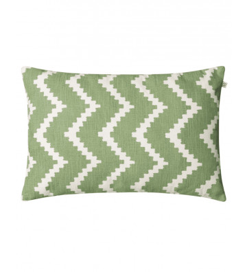 Ikat Sema Outdoor Cushion White and Green 40x60cm