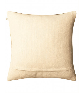 Orange geometric Gujarat linen cushion cover 50x50cm