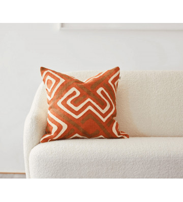 Gujarat Lining Pillow Sheet Orange Geometric 50x50cm - Nardini Forniture