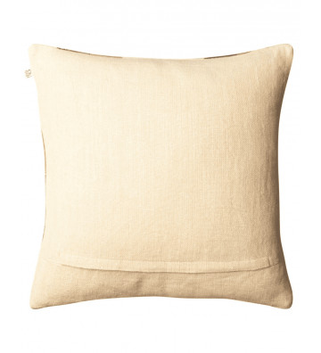 Cushion cover in yellow geometric Gujarat linen 50x50cm