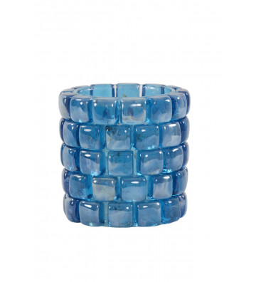 Tealight Blue Mosaic Ø12.5xH12.5cm - Light&Living - Nardini Forniture