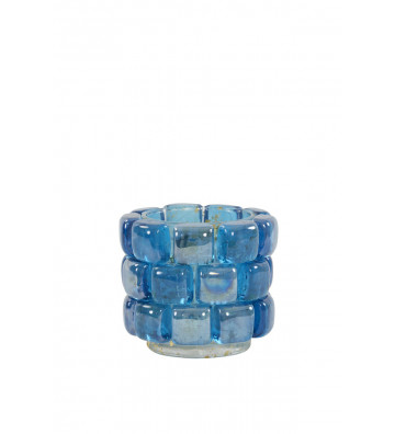 Tealight Mosaico blu Ø9.5xH8.5cm - Light&Living - Nardini Forniture