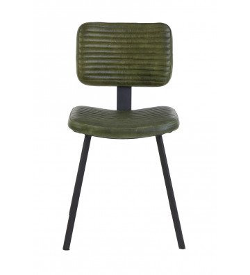 Masana dining chair in green leather - Light&Living - Nardini Forniture