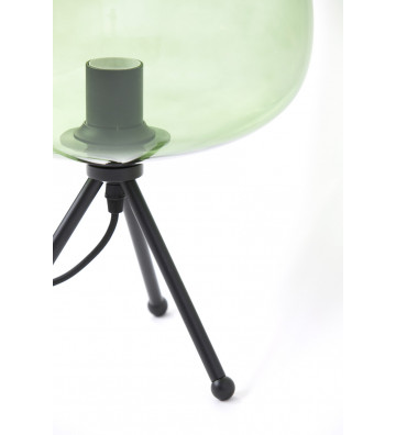 Mayson table lamp in green glass Ø30xH43cm - Light&Living - Nardini Forniture
