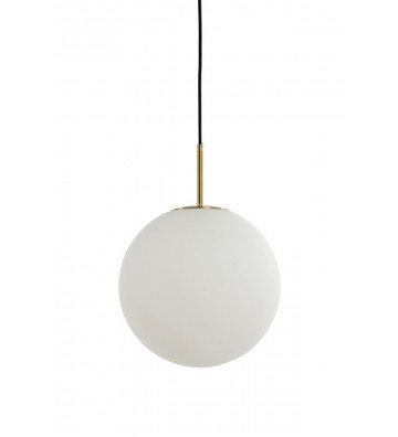 White matt white bubble lamp and gold Ø30cm