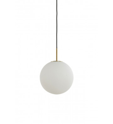 Lampadario Sfera bianca opaca e oro Ø25cm - Light&Living - Nardini Forniture