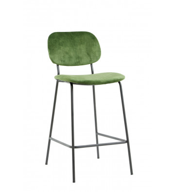 H92cm Green Velvet Stool Chair - Light&Living - Nardini Forniture