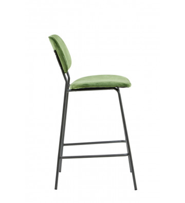 Sedia sgabello in velluto verde H92cm - Light&Living - Nardini Forniture