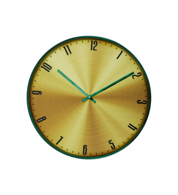 Ipera round gold and green wall clock Ø74cm