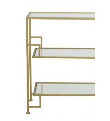 Sutera console in glass and gold metal 120x35xH80cm - Light&Living - Nardini Forniture