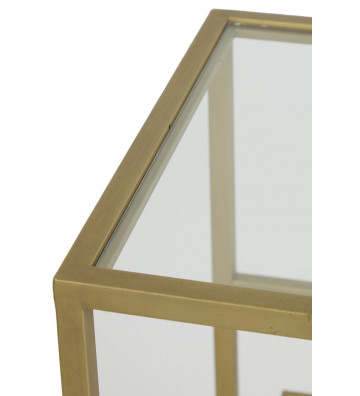 Sutera console in glass and gold metal 120x35xH80cm - Light&Living - Nardini Forniture