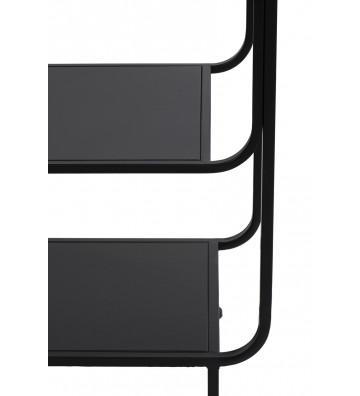 Rounded metal etagere matte black 100x37xH206cm - Light&Living - Nardini Forniture