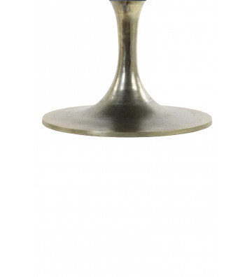 Coffe table tondo in marmo verde e oro Ø61xh41cm - Light&Living - Nardini Forniture