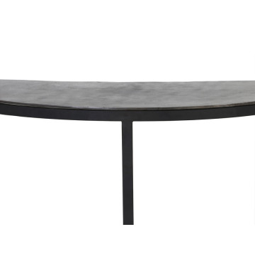 Side Table Peto in black metal 100x42xh76cm